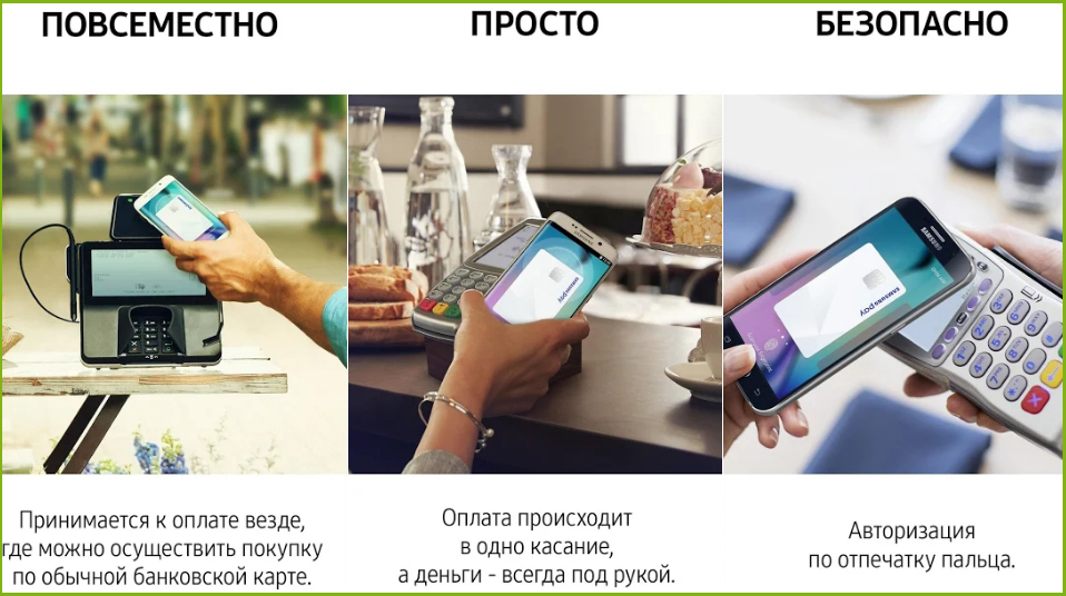 Основные плюсы Samsung Pay